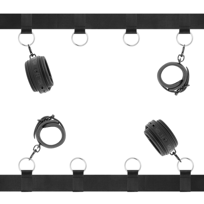 FETISH SUBMISSIVE LUXURY  BED RESTRAINTS SET