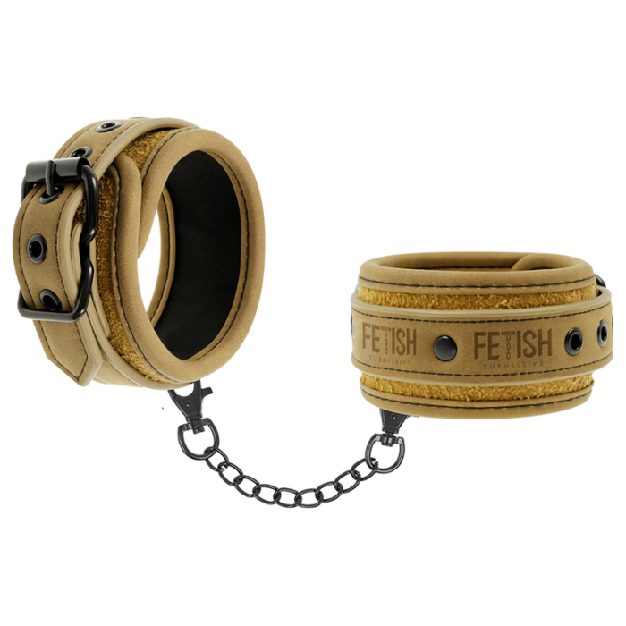 FETISH SUBMISSIVE ORIGIN HANDCUFFS VEGAN LEATHER