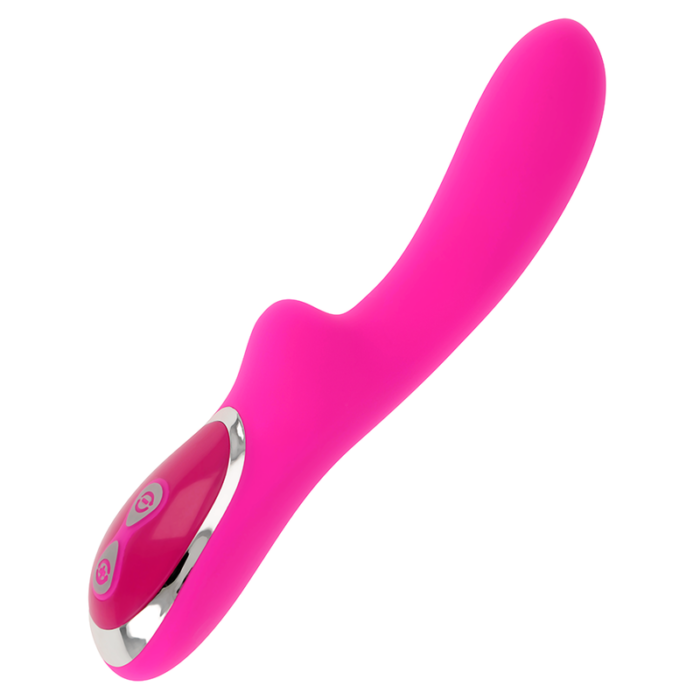 OHMAMA MAGNETIC RECHARGEABLE 10 SPEEDS SILICONE VIBRATOR 21 CM