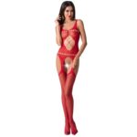 PASSION WOMAN BS057 BODYSTOCKING RED ONE SIZE