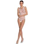 PASSION WOMAN BS086 BODYSTOCKING - WHITE ONE SIZE