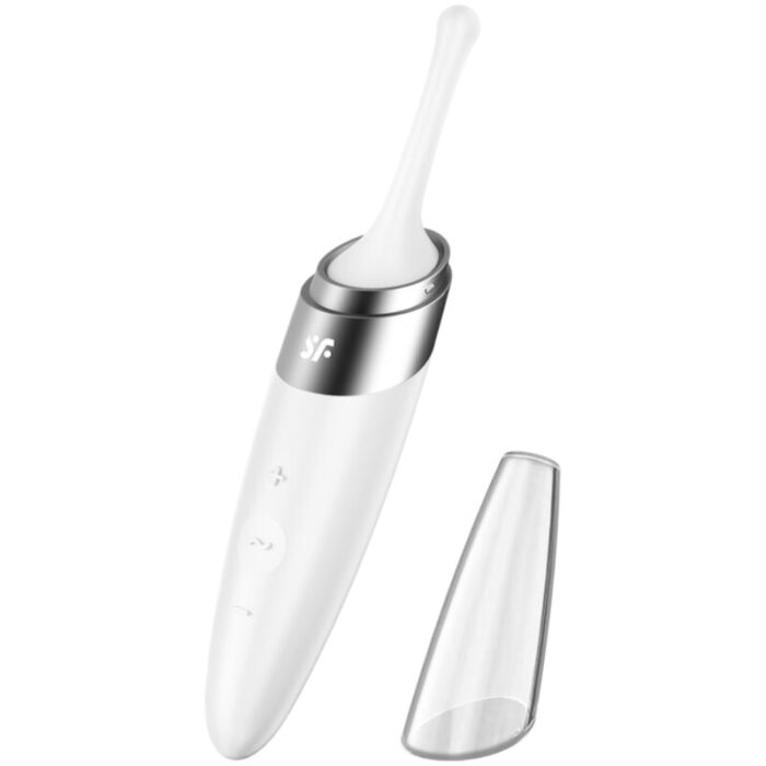 SATISFYER TWIRLING DELIGHT CLIT TIP VIBRATOR - WHITE