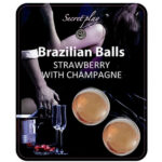 SECRETPLAY  STRAWBERRY AND CHAMPAGNE BRAZILIAN BALLS SET